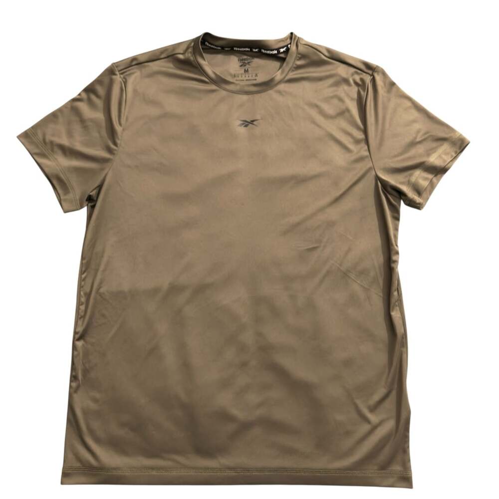 Reebok Men's ID Train Short Sleeve Tech Crewneck T-Shirt Army Green Medium